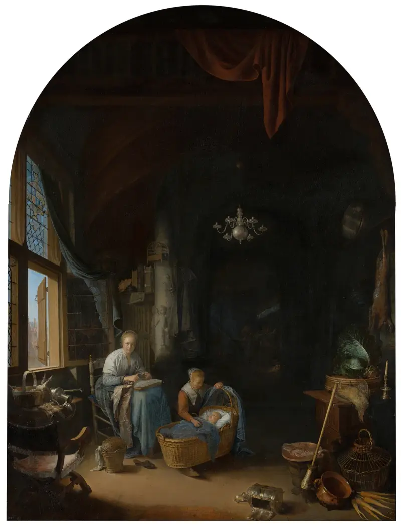 Młoda matka, Gerrit Dou