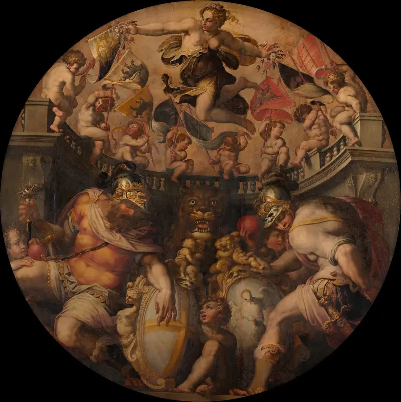 Alegorie dzielnic Santo Spirito i Santa Croce, Giorgio Vasari