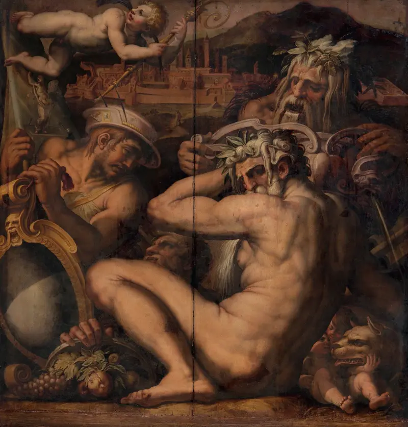 Allegory of Borgo San Sepolcro and Anghiari av Giorgio Vasari