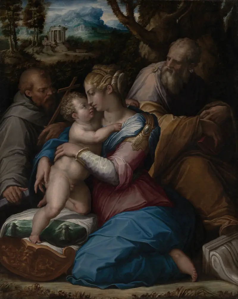 Holy Family with Saint Francis av Giorgio Vasari