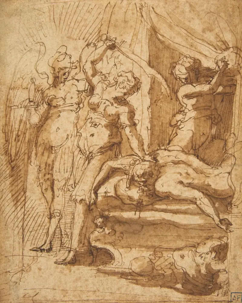 Judit halshugger Holofernes av Giorgio Vasari