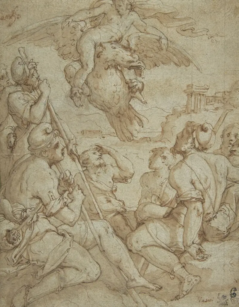 Ganymedes bortrövande av Giorgio Vasari
