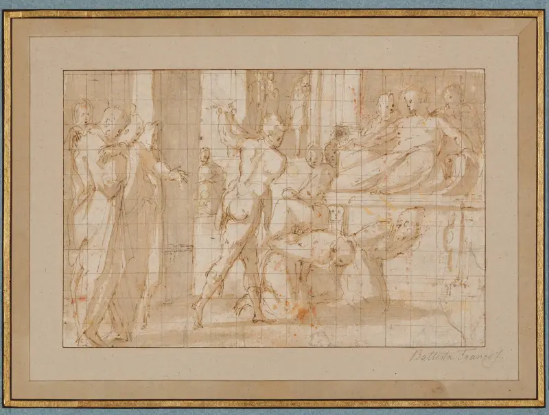 The Martyrdom of two Saints (Cosmas and Damian) av Giorgio Vasari