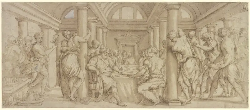 The Wedding of Esther and Ahasuerus av Giorgio Vasari