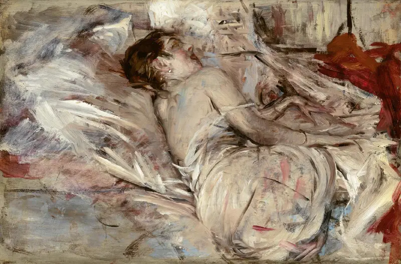 I konstnärens ateljé av Giovanni Boldini