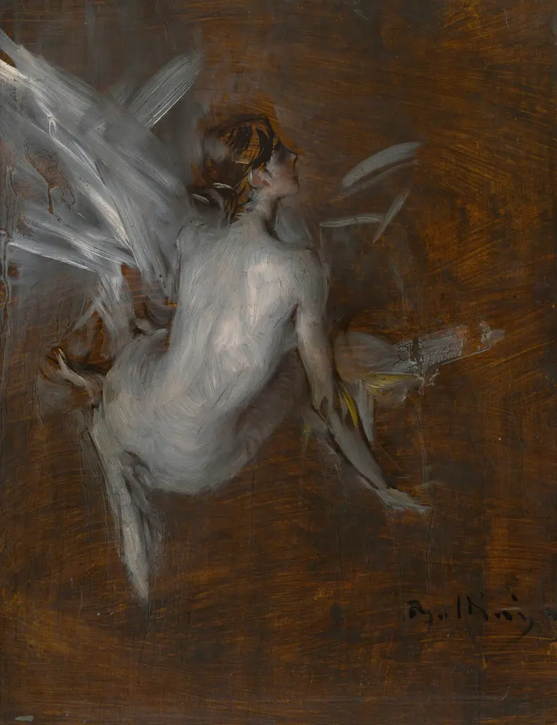 Naken modell av Giovanni Boldini