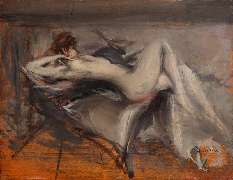 Kvinnlig nakenstudie av Giovanni Boldini