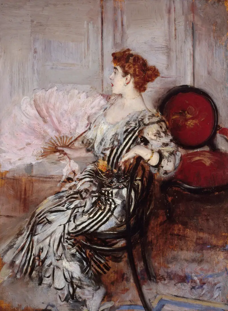 Portrait de Madame Torri, danseuse à l’Opéra av Giovanni Boldini