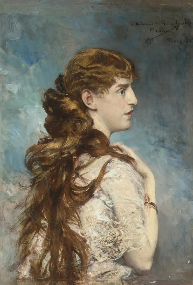Porträtt av Harriet Valentine Crocker Alexander av Giovanni Boldini
