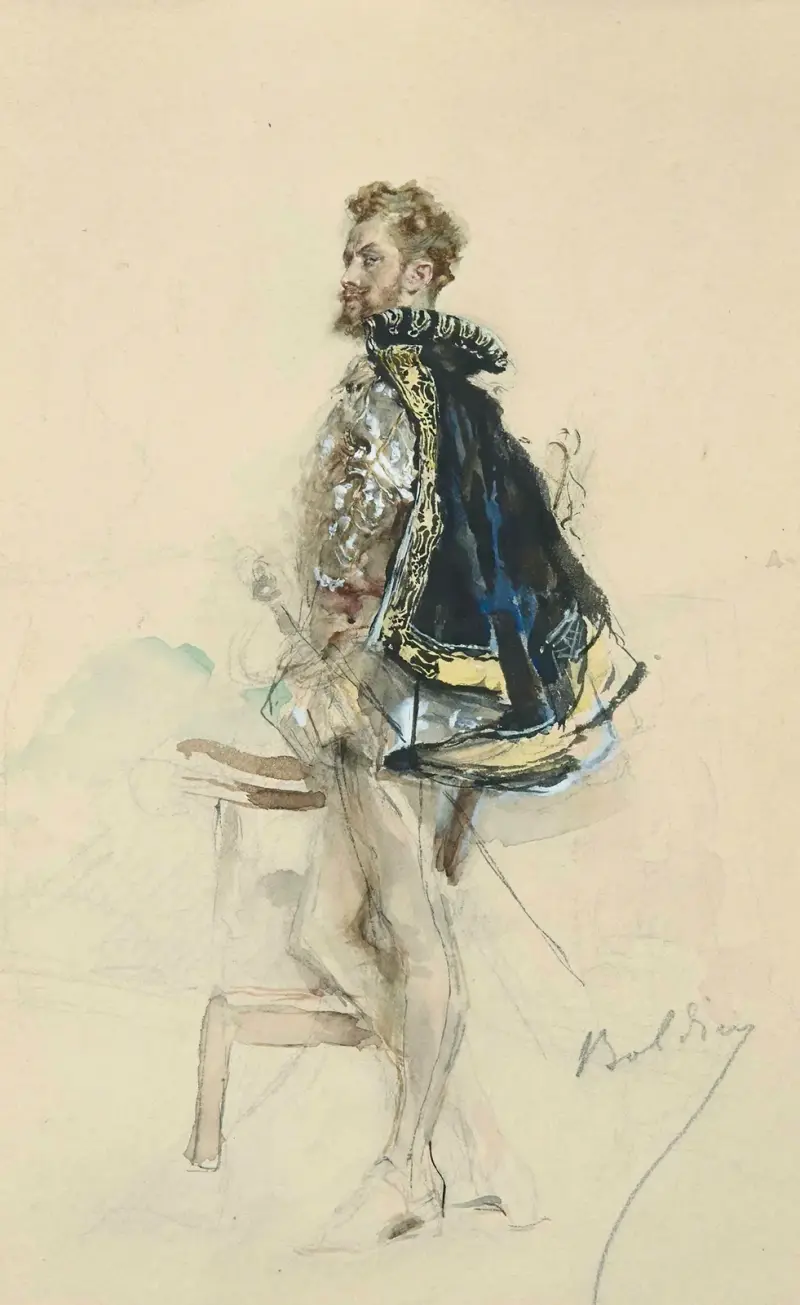 Raphaël Duflos i rollen som Henrik III av Giovanni Boldini