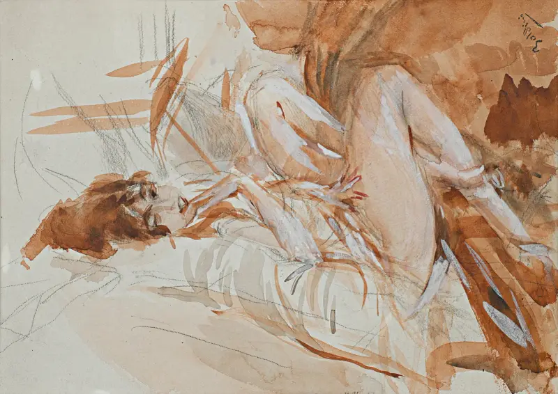 Liggande dam av Giovanni Boldini