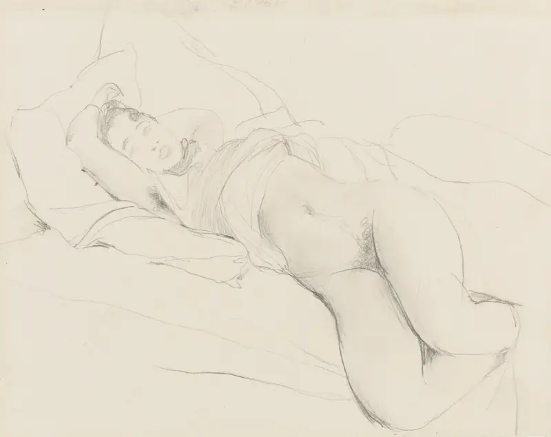 Liggande naken av Giovanni Boldini