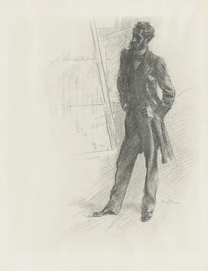 Porträtt av Paul Helleu stående av Giovanni Boldini