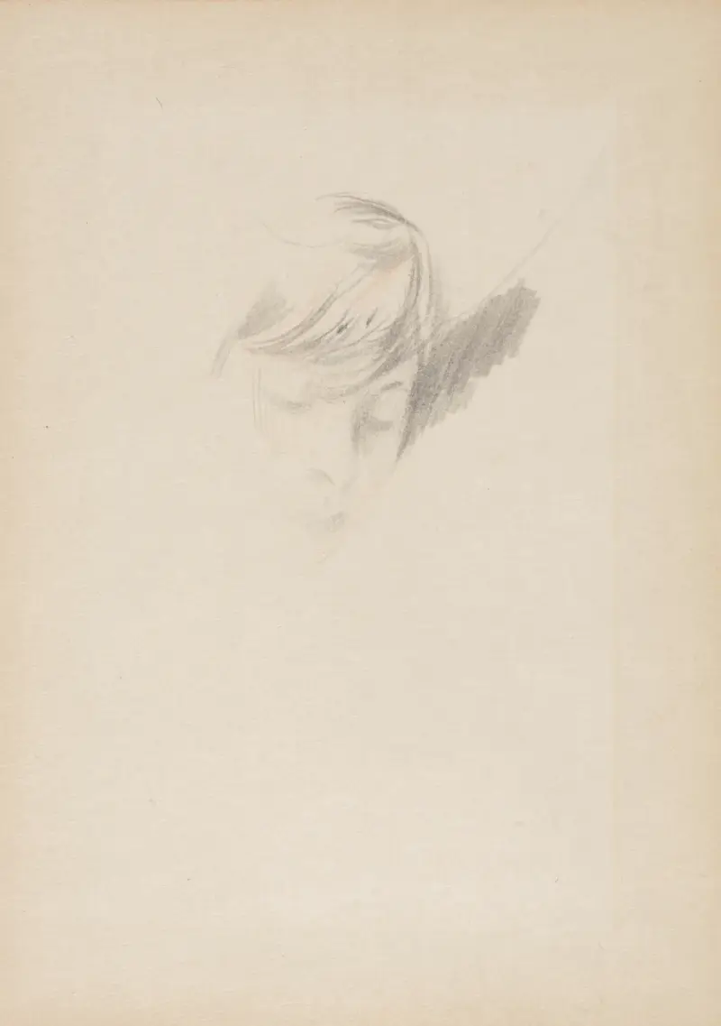 Studie av en dams huvud av Giovanni Boldini