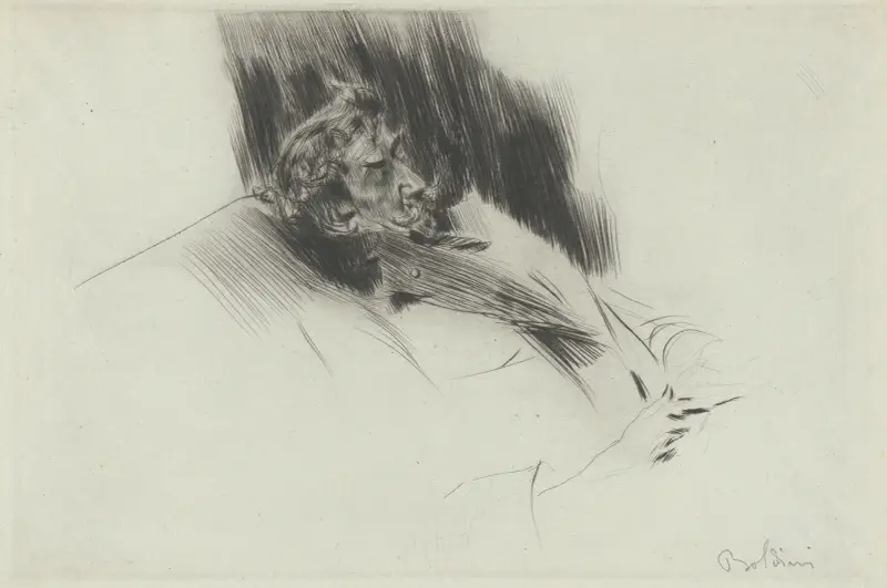 Whistler sovande av Giovanni Boldini