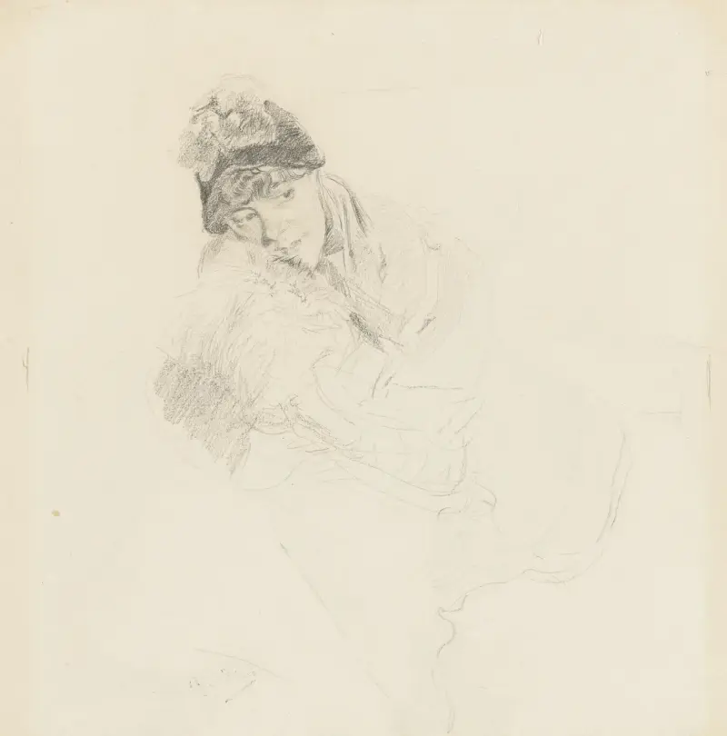 Kvinna med hatt av Giovanni Boldini