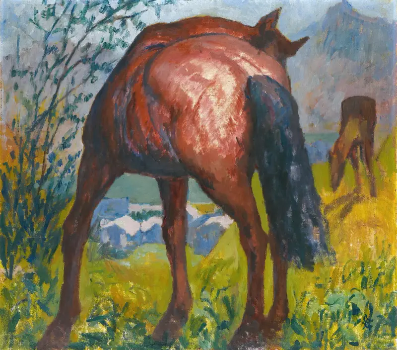 Rotes Pferd von Giovanni Giacometti