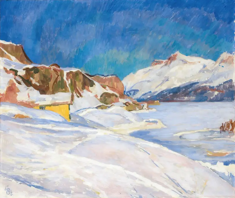 Winter Landscape Near Capolago av Giovanni Giacometti