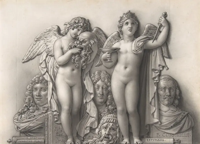 Komödie und Tragödie von Anne Louis Girodet-Trioson