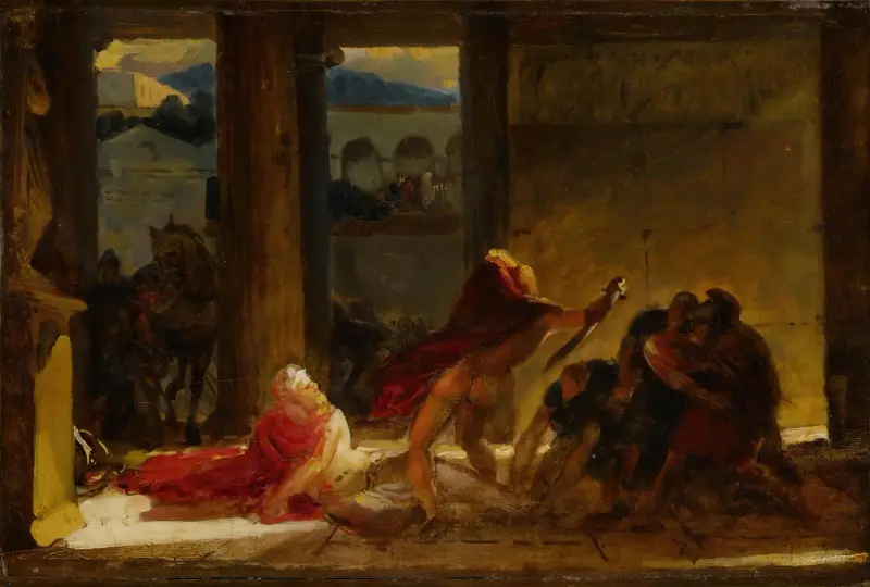 The Death of Pyrrhus av Anne Louis Girodet-Trioson