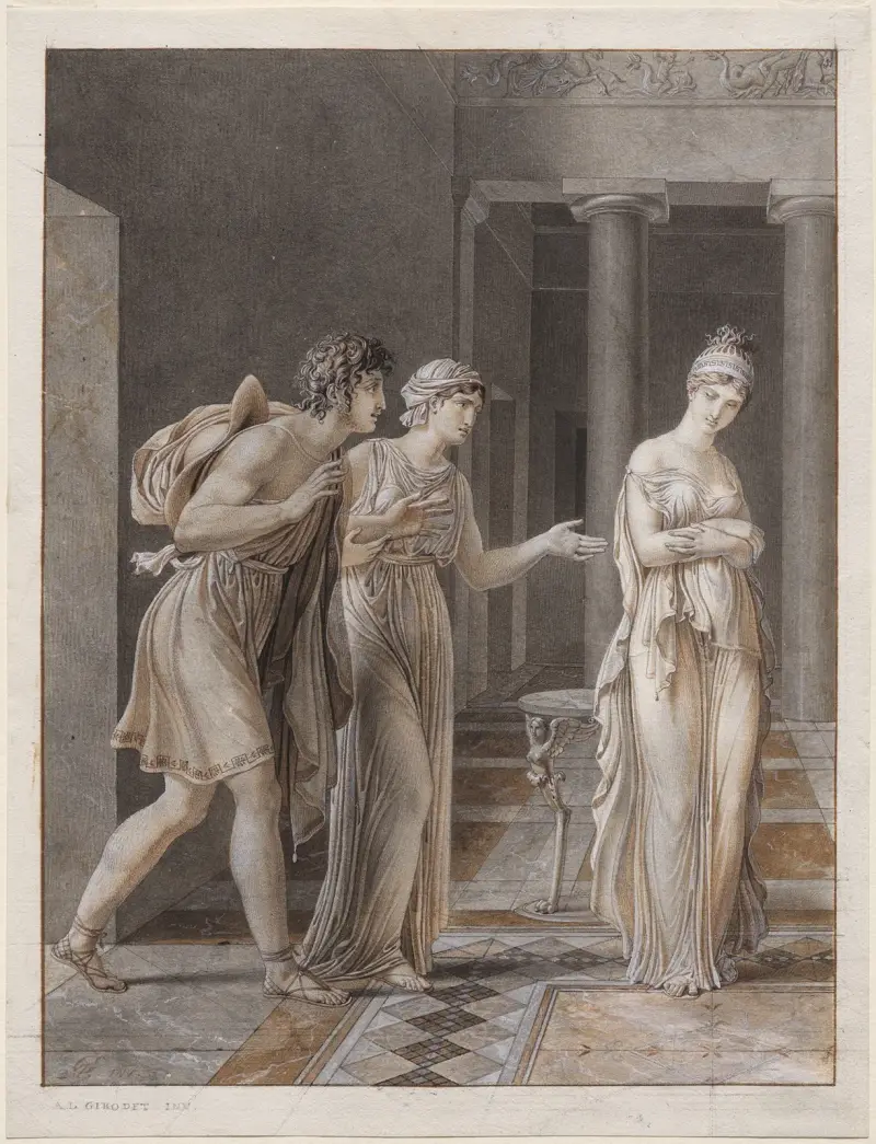 Mötet mellan Orestes och Hermione av Anne Louis Girodet-Trioson