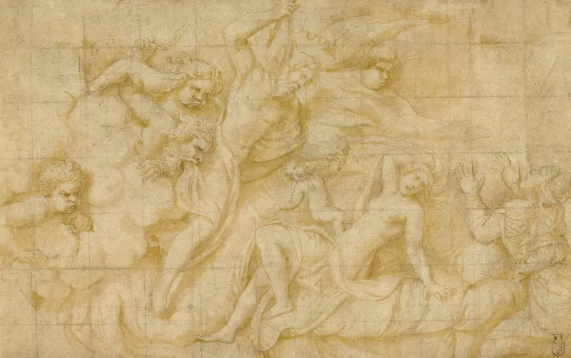 Bacchus födelse av Giulio Romano