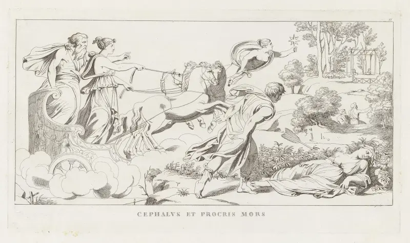 Cephalus et Procris Mors von Giulio Romano
