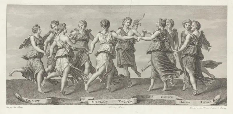 Der Tanz der Musen von Giulio Romano