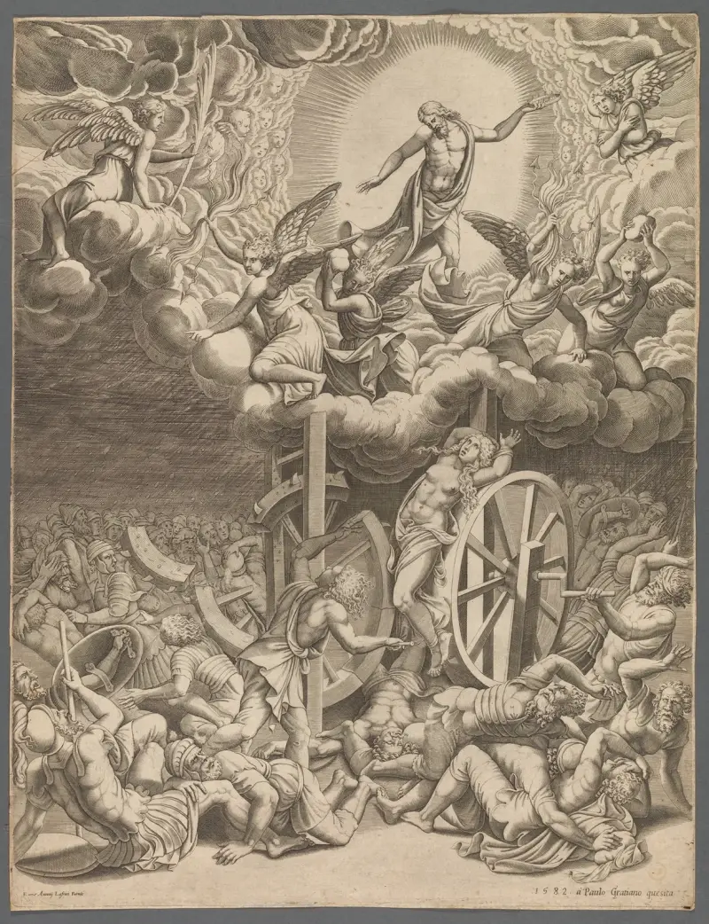Sankta Katarinas martyrium av Giulio Romano