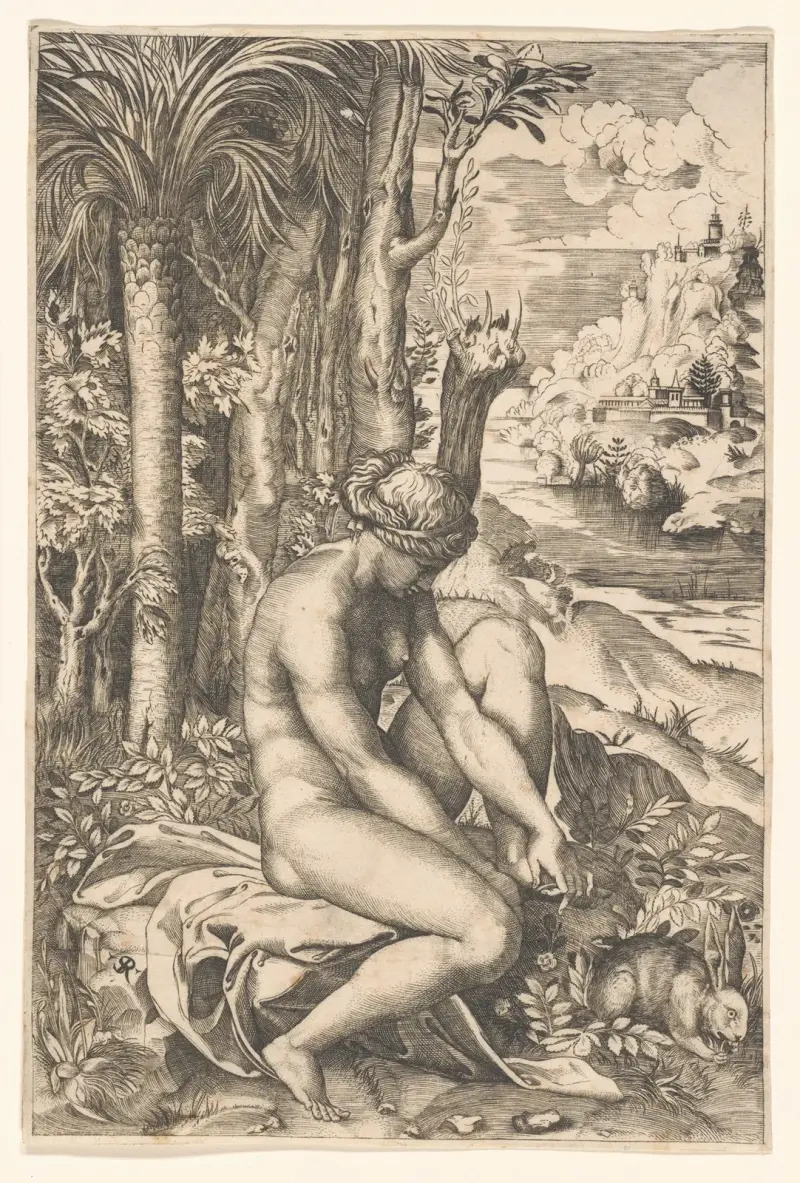 Venus Wounded by the Rose’s Thorn av Giulio Romano