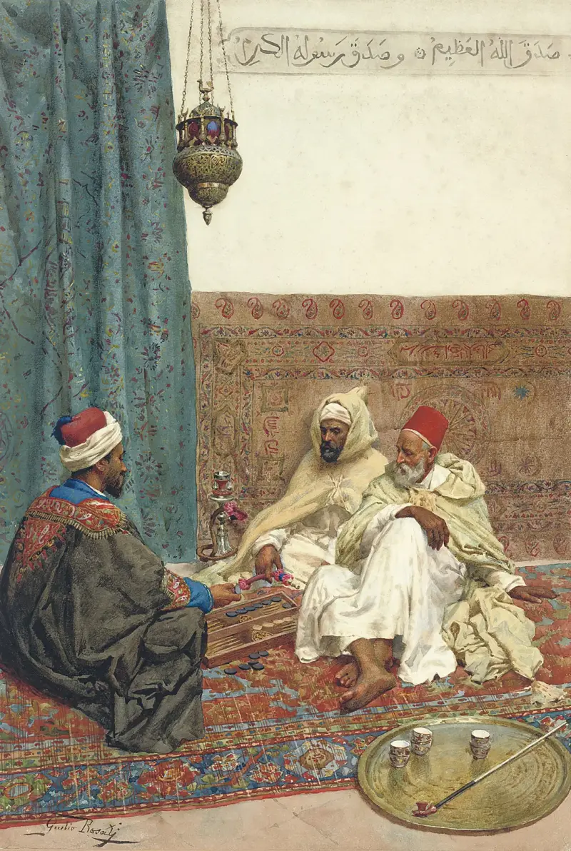 A Game of Tavli av Giulio Rosati