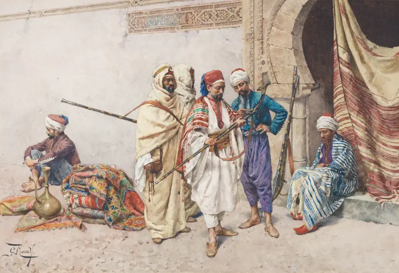 The seller of arms av Giulio Rosati