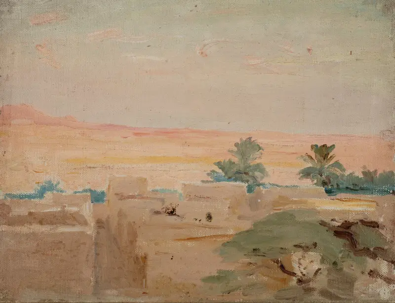 Biskra – poušť (večer), Jan Ciągliński