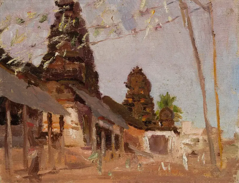 City street – study. From the journey to India av Jan Ciągliński