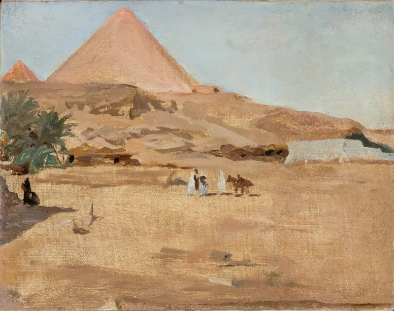 Öken- och pyramidmotiv. Från resan till Egypten av Jan Ciągliński
