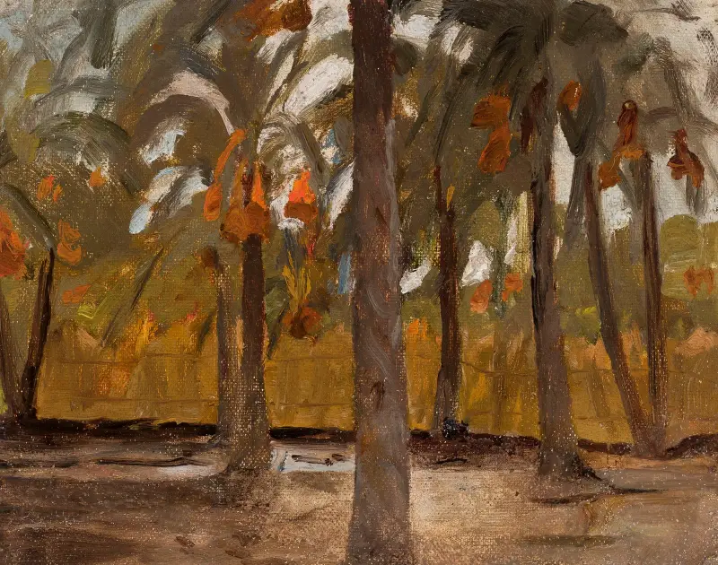 Egyptisk palmsskog. Från resan till Egypten av Jan Ciągliński