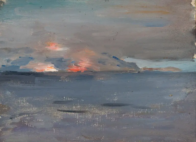 Feuer von einem Schiff. Von der Reise nach Palästina von Jan Ciągliński