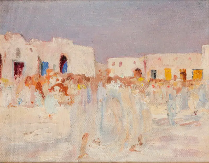 Kairouan (At a Bazaar) av Jan Ciągliński