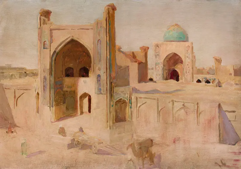 Kalanmoskén i Bukhara. Från resan till Turkestan av Jan Ciągliński