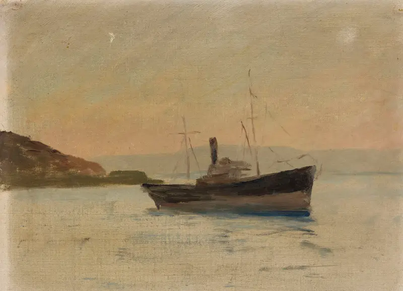Ship on the Black Sea. From the journey to Constantinople av Jan Ciągliński