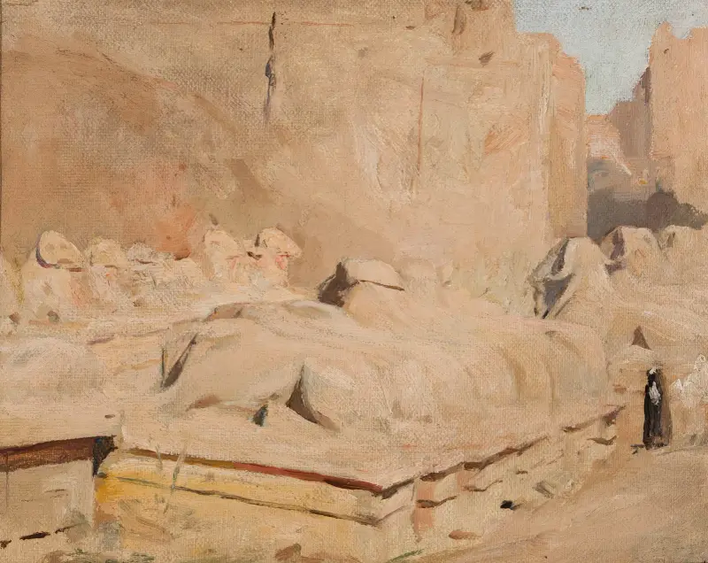Sfinxallén, Amun-Re-templet. Från resan till Egypten av Jan Ciągliński