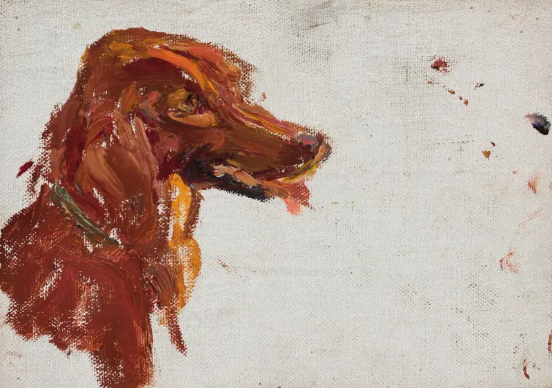 Studie av huvudet på prins Golitsyns hund. Maryino. av Jan Ciągliński
