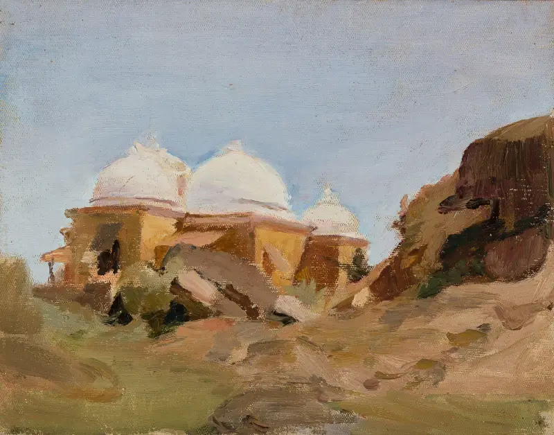 Tempel med vita kupoler. Från resan till Indien av Jan Ciągliński
