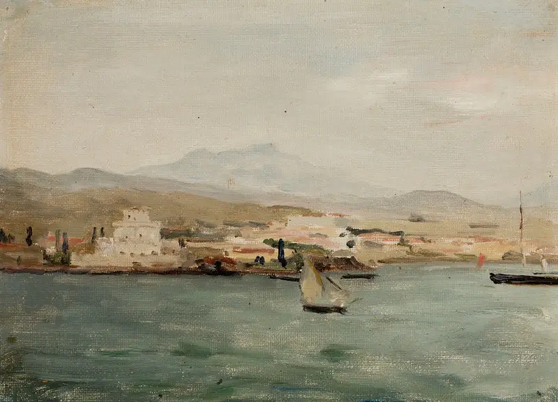 Blick auf den Hafen von Saloniki. Von der Reise nach Palästina von Jan Ciągliński