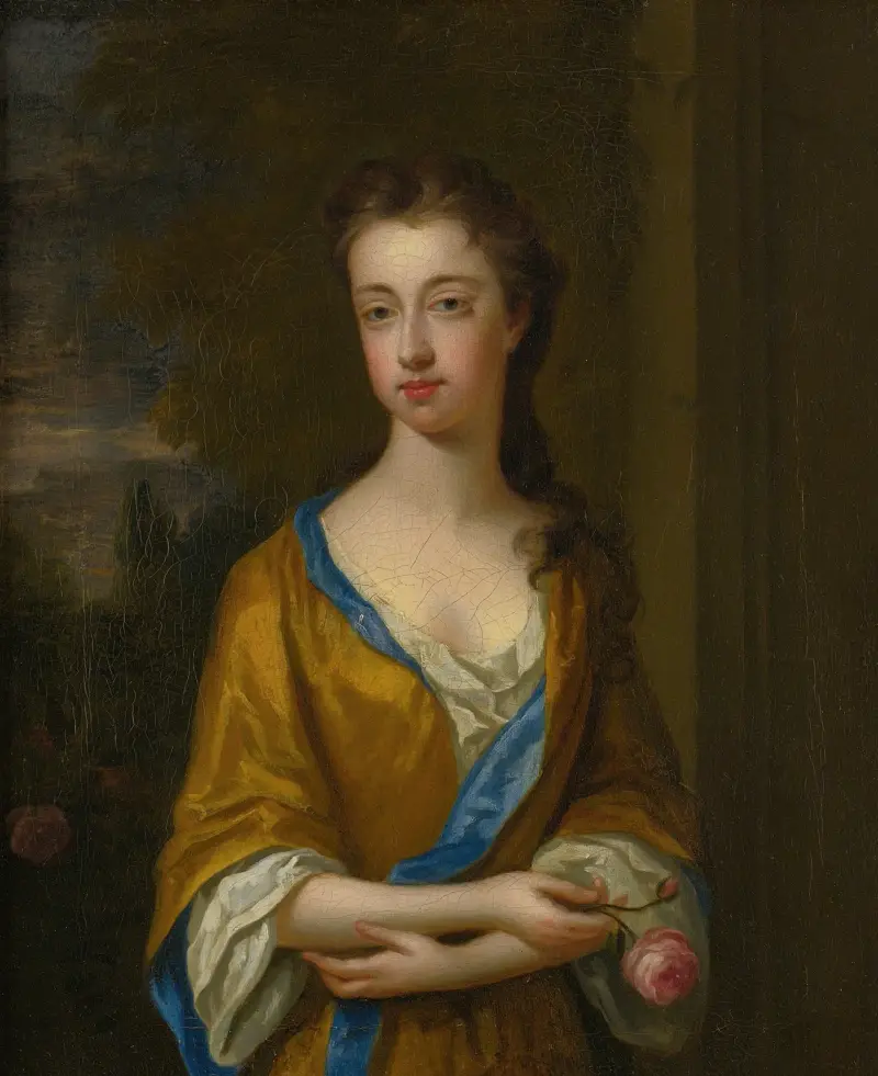 Portrait Of The Duchess Of Newcastle av Sir Godfrey Kneller