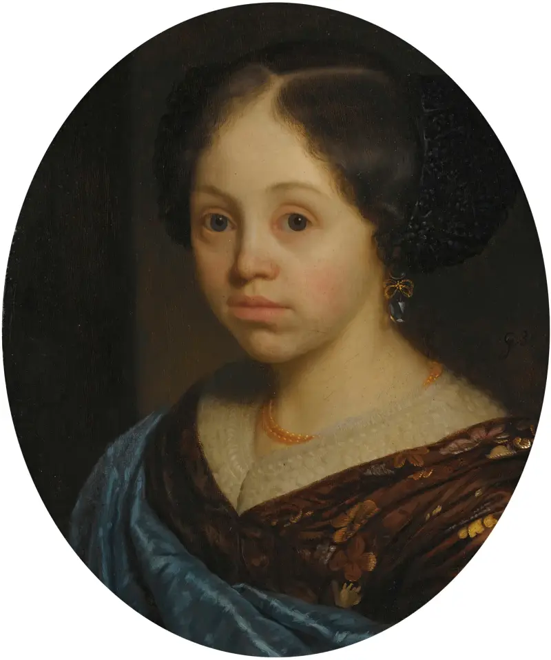 Porträtt av en flicka av Godfried Schalcken