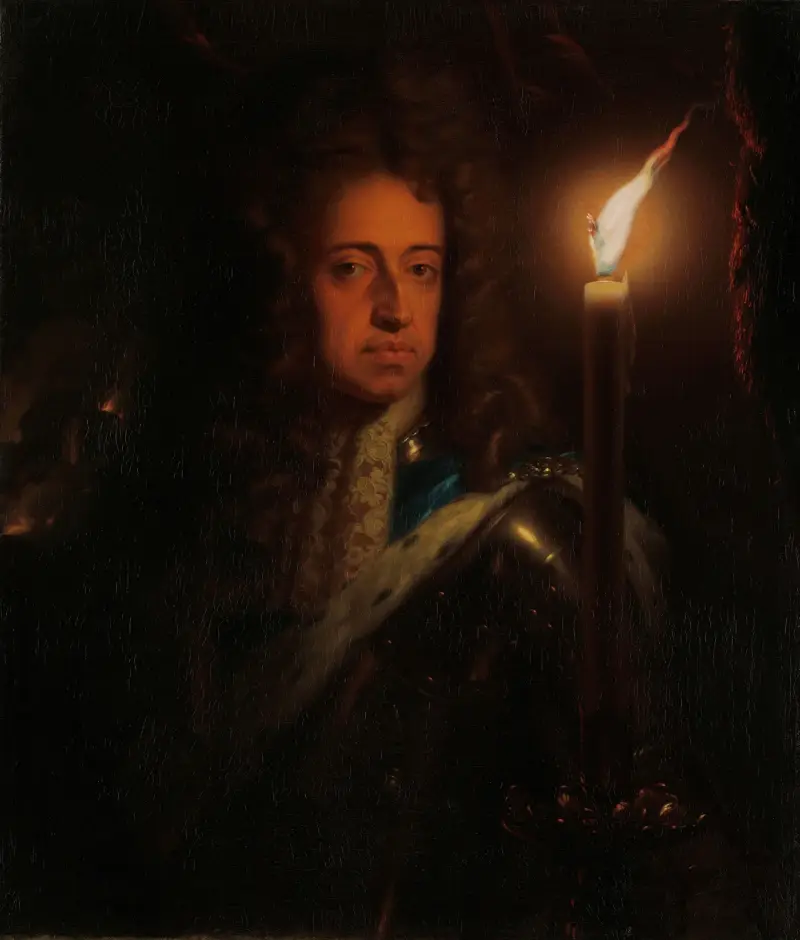 Portrait of William III (1650-1702), Prince of Orange, Stadholder and from 1689 on, King of England av Godfried Schalcken