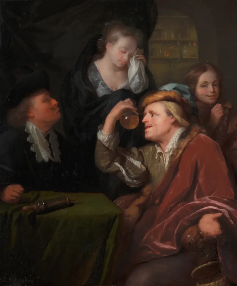 Die Untersuchung des Arztes von Godfried Schalcken