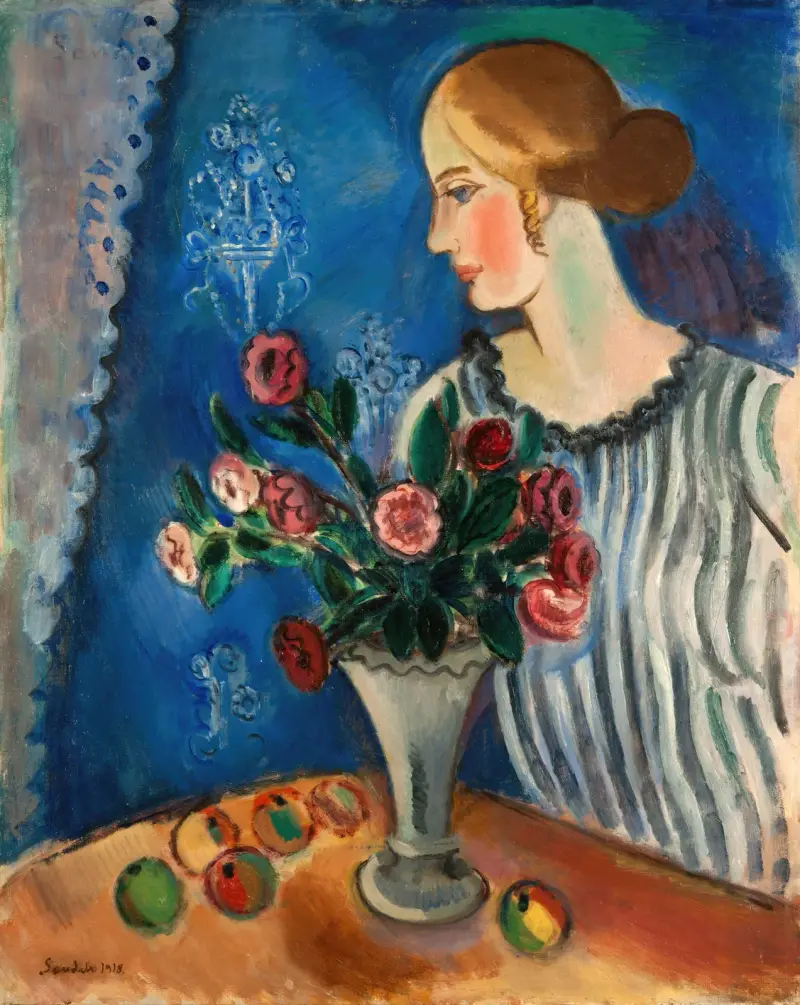 Woman and Still Life av Gösta Sandels