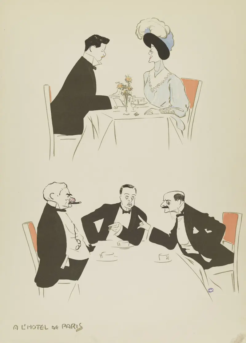A l’hôtel de Paris av Georges Goursat (Sem)